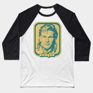 Patrick Swayze /// Retro 80s Fan Aesthetic Design Baseball T-Shirt